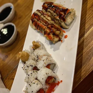 6-10 Piece Shrimp Tempura Roll &amp; 6-10 Piece Spicy Crab Tempura Roll