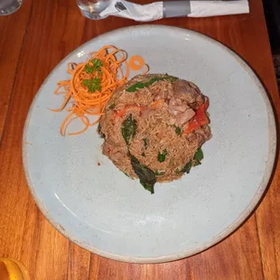 Pork basil fried rice