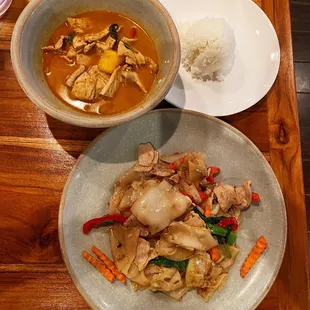 two plates of food