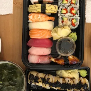 Sushi Deluxe (9 Piece and Roll) Plate, 6-10 Piece Kruba Roll