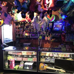 a variety of items in a store