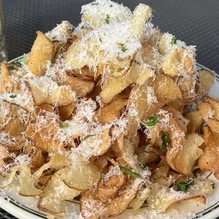 Homemade truffle potato chips