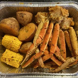 Four clusters, two corns, and two potatoes.  $35 after taxes.