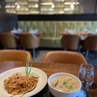 Pad Thai and Tom Kha Bowl