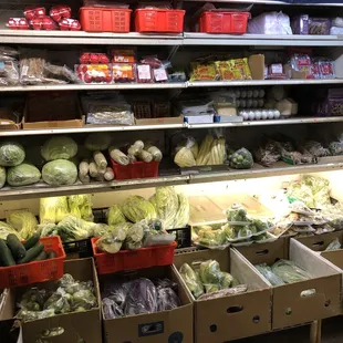 Fresh veggies section and more