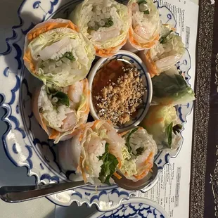 Fresh shrimp summer rolls! So good!