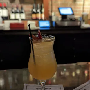 a cocktail in a glass