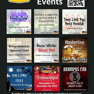 2023 Event Calendar - check our site for more events, shows, and experiences