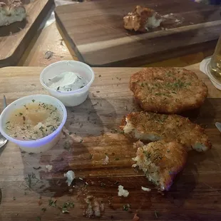 What's left of the yummy potato pancakes