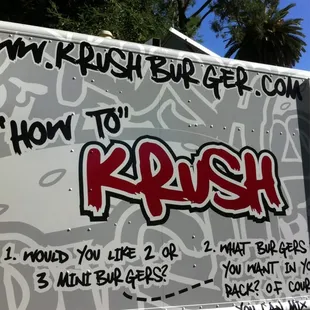 graffiti on the side of a truck