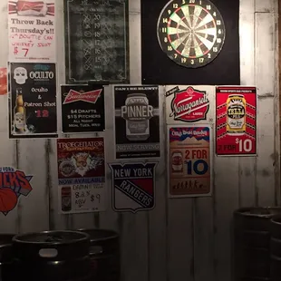 Some decent specials and a couple of really worn in dart boards.