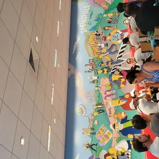 The Simpsons character wall