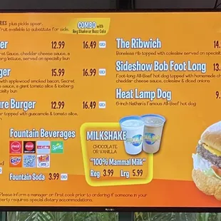 Prices at the beginning of the line.