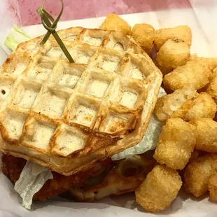 Chicken and Waffle Sandwich