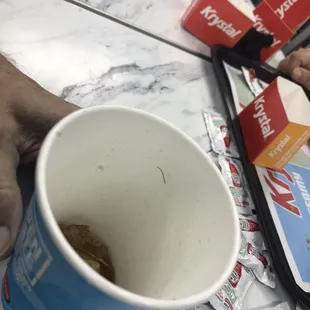 HAIR IN DRINK!