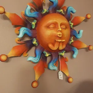 Hand crafted and painted sun