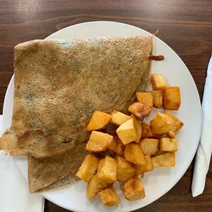 Arsenal crepe with potatoes