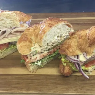 Croissant sandwiches -- Turkey &amp; cheese, Tuna, Ham &amp; cheese