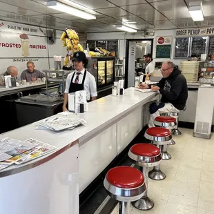 customers at the counter