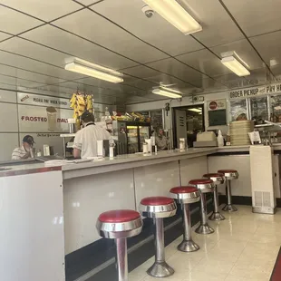 customers at the counter