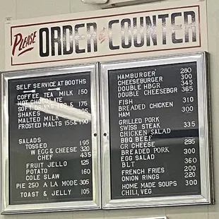 Please order at counter.