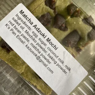 Matcha Azuki Mochi...