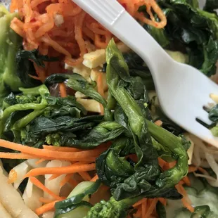 The banchan I was talking about. I got the "less fresh" one because it has radish while the other one doesn't.