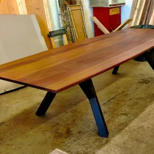 Sapele &amp; Wenge Mid-Century Modern Contemporary Dining Table