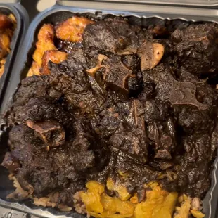 two containers of food