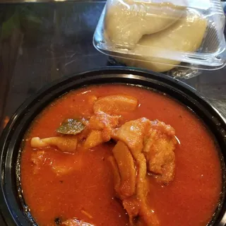 Banku Served With Hot Pepper And Fish