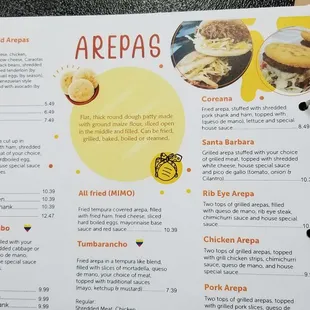 a menu for a restaurant