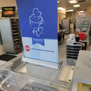 a sign in a bakery