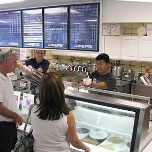 customers at the counter