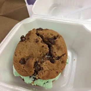 Ice cream cookie sandwich