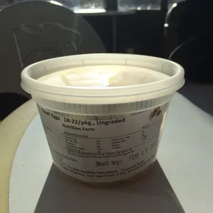 Bucket of fresh quail eggs $4