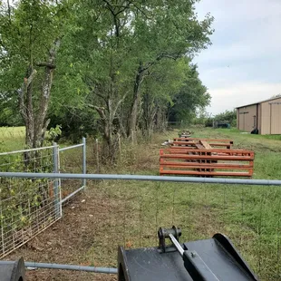 a view of a fenced in area
