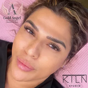 HEALED microbladed brows + Classic Lash Extensions #naturalEnhancements #naturalmicroblading