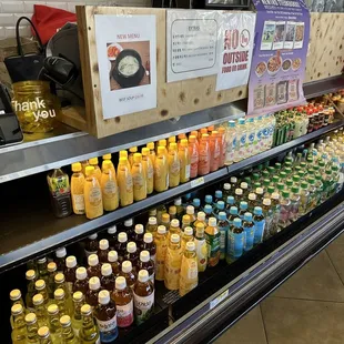 a variety of beverages