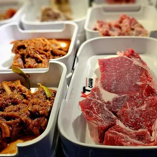 ribeye and other seasoned meats