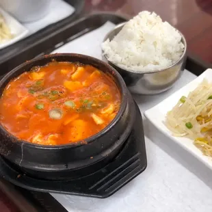 Soondubu - tofu + seafood soup