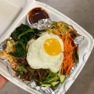 Bim 20. Beef, Egg and Seasoned Vegetables with Rice