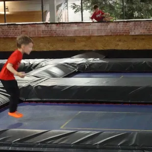 More of the trampolines