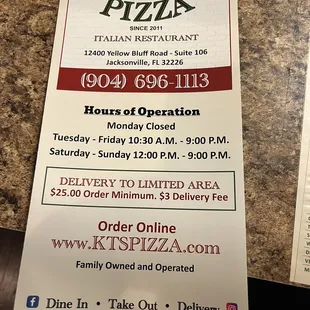 New menu, do not trust prices on old menus posted.