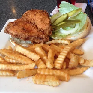 Breaded chicken sandwich