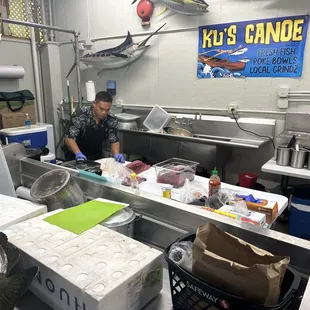 Tuna prepared/cut right in front of you