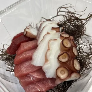 Maguro, tako, limu