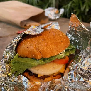  sandwich wrapped in foil