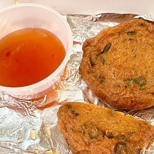 Tod Mun (sorry, we were starving &amp; it was so good. I forgot to take pics until we were almost done).