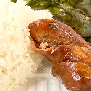 Lao sausage plate (sorry, we were starving &amp; it was so good. I forgot to take pics until we were almost done).