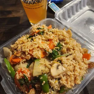My very yummy Thai Basil fried rice.